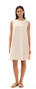 Haris Cotton A Line Cami Linen Dress with Color Block Panels — Spring Street Boutique
