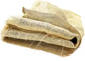 4 Pack 40 inch x 40" Burlap Squares, Light Weight and Loose Weaved Jute- Burlap for Gardening Supplies, planters , 44 Square feet Raised Bed Liner