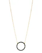 Bat Black Circle Necklace