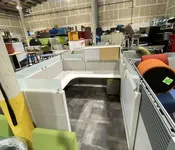 7′ x 7′ Allsteel cubicle with glass and overhead