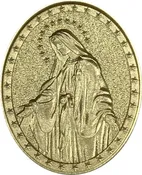 3D Mary, Mother of Jesus, Immaculate Conception - inside Frame - Wax Seal Stamp head