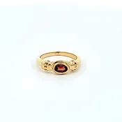 Gold Custom Oval Birthstone Ring
