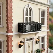 1/12 Scale Dollhouse Balcony - Faux Wrought Iron Miniature Architectural Detail