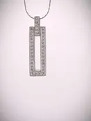 14KT WG diamond pendant