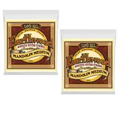 2 PACK Ernie Ball Earthwood Mandolin Medium Loop End 80/20 Bronze Strings P02065