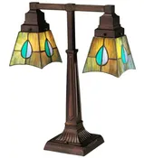 19.5"H Mackintosh Leaf 2 Arm Desk Lamp