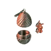 3d Printed Dragon Egg with Mini Dragon Keychain