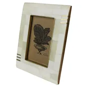 Acacia, Bone & Brass Frame - 4x6