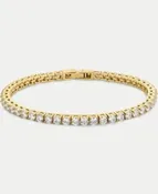 Gold Tone CZ Tennis Bracelet