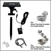 2050PKST Standard Solar Kit for Pouring/Cascade Fountain on Metal Stand *Threaded Plug