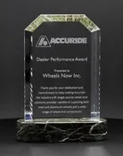 Crystal Award with Genuine Marble  CRYMB05