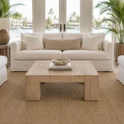 Recycled Bleach Teak Coffee Table 31" Square