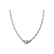 Gunmetal Bezel CZ Clasp Necklace