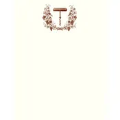 Alexa Pulitzer Wine Wreathe Flat Note Card with Plain Envelope