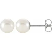 14K 6mm Pearl Stud Earrings