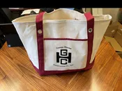 GHC Tote, Natural and Maroon