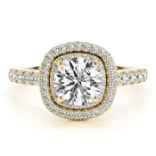"Camille" Double Halo Engagement Ring