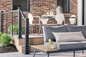 American Posts 3-1/4″ by Key-Link with Horizontal Cable 38″ height Line Post