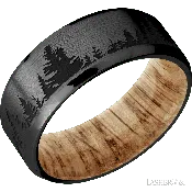 Lashbrook laser carved Tree pattern featuring a Natural Oak sleeve