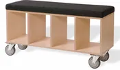 Birch Bench Box with Upholstered Pad
