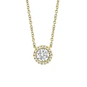 14k Gold 0.46ctw Diamond Halo Pendant- SC55005461