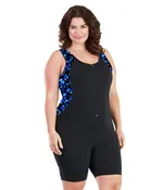AquaSport Crossback Aquatard Ocean Blues Print Black - FINAL SALE