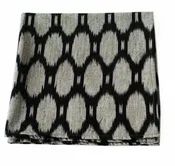 Black Oval Cotton Ikat Napkin Set of 4