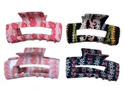 10×4.5cm Four Assorted Pikake Hair Clip, MOQ-12/pk