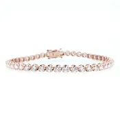 14KT rose gold tennis bracelet with 5.00ctw round diamonds, ...