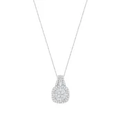 1.00 CT. T.W. Ladies Fancy Round Cluster Cushion-Cut Diamond Pendant