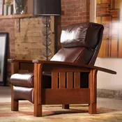 Stickley Bustle Back Bow Arm Morris Manual Recliner