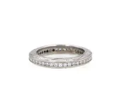 0.35ctw Diamond Heirloom Engraved Eternity Band Ring in 18K
