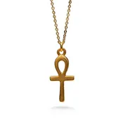 Ankh Pendant, 18" - Bright Gold Finish