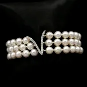 Akoya Pearl Diamond Bracelet