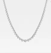 25.41ctw Diamond Riviera Necklace in White Gold