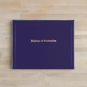 Clearance – Bright Purple Diploma of Graduation Cover (Gold Foil)