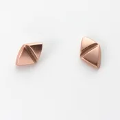 Matt Finish 14k Rose Gold Post