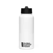 GHF stainless steel water bottle w/ straw lid — Global Harvest Foods, LLC