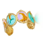 18K Gold Mermaid Tail Oil Drip Bracelet
