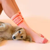 Dog Mom Striped Ribbed Crew Socks