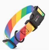 Biothane PRIDE / Fits 15"-23", 1" Wide / Printed Dog Collar with Quick Release Buckle