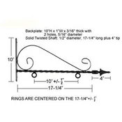 18" Light Duty Scroll Bracket