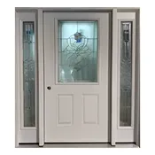 Blossom Glass 22×36 Steel Front Door With 2 Sidelites HR