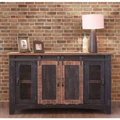 60" Farmhouse TV Stand Black