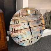 24" Rustic Wood Wall Clock