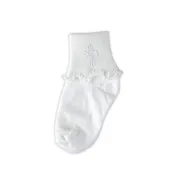 Christening Picot Trim Anklet (1422/L18)