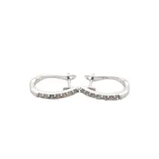 14kt White Gold .20ctw Diamond Huggies