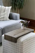 Black Hackberry Ottoman Foot Stool Table