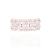 Alternating Baguettes & Round Diamond Ring Band