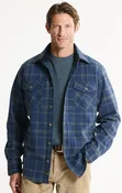 Knit Flannel Button-Up Shirt